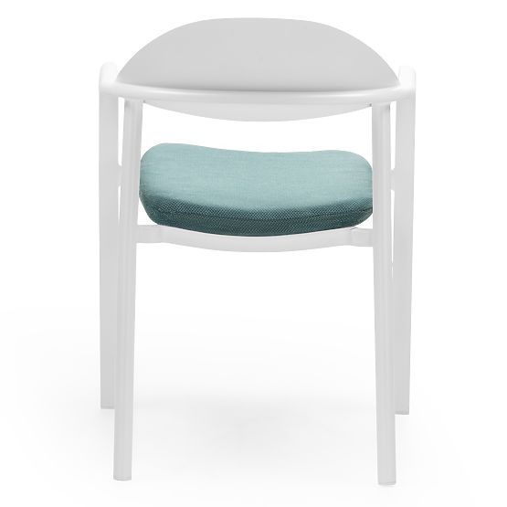 Scaun de grădină Marinelli, aluminiu, alb/verde