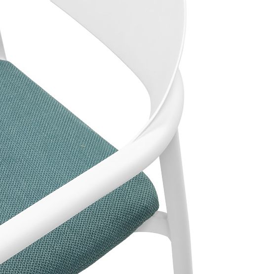 Scaun de grădină Marinelli, aluminiu, alb/verde