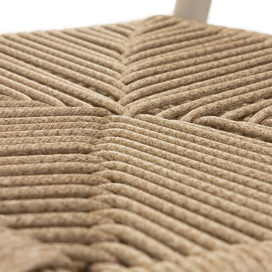 Scaun de grădină Piretto, tehnoratan, aluminiu, bej deschis/maro deschis