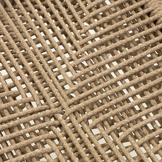 Scaun de grădină Piretto, tehnoratan, aluminiu, bej deschis/maro deschis