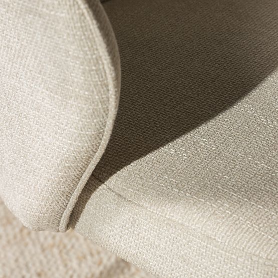 Scaun de masă Avery bej deschis/picioare negre