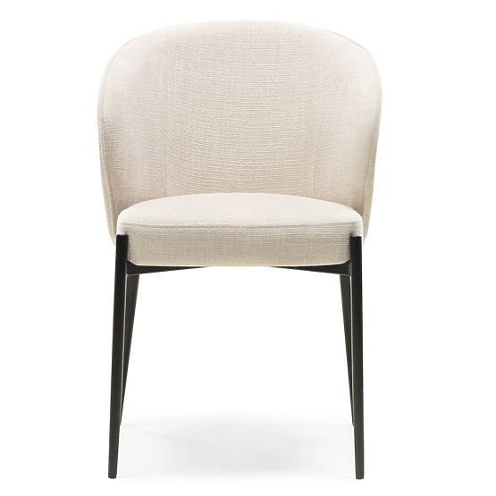 Scaun de masă Avery bej deschis/picioare negre