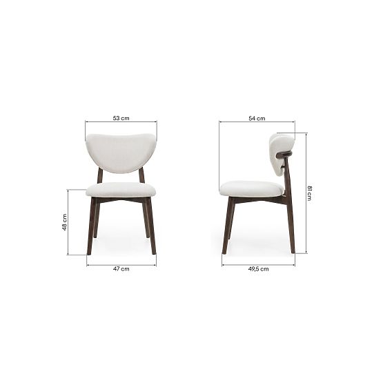 Scaun de masă Domenico bej/nuc