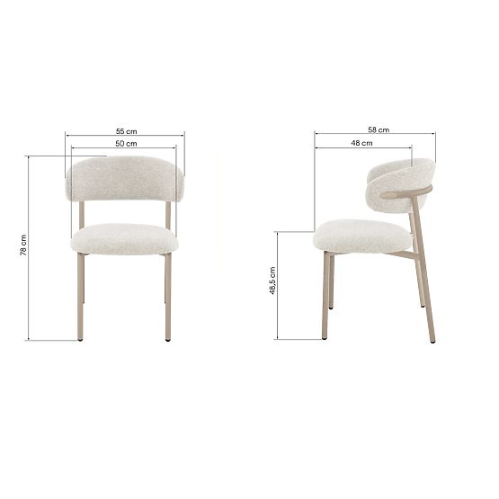 Scaun de masă Fresno, bej