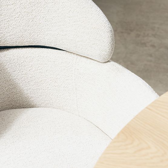 Scaun de masă Granda, ecru/picioare negre