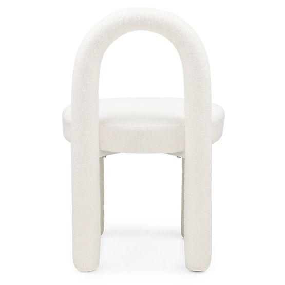 Scaun de masă Ivo, ecru, boucle