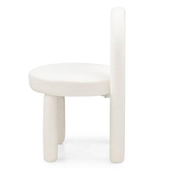 Scaun de masă Ivo, ecru, boucle