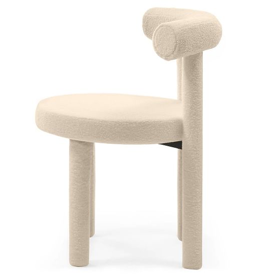 Scaun de masă Pedro 2.0, crem, boucle
