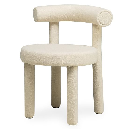 Scaun de masă Pedro 2.0, crem, boucle