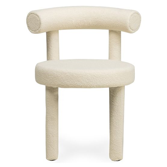 Scaun de masă Pedro 2.0, crem, boucle