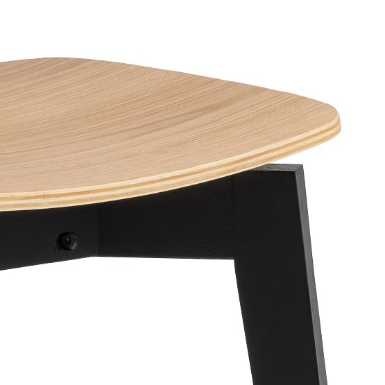 Scaun de masă Roxby negru/stejar