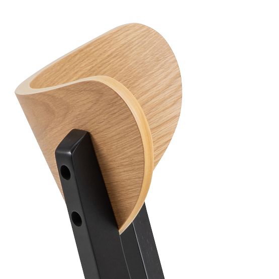 Scaun de masă Roxby negru/stejar