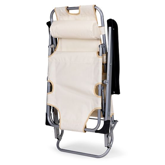 Scaun de plajă pliabil pentru grădină 2 în 1