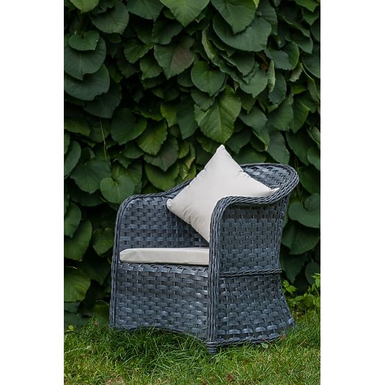 Scaun de terasă din tehnoratan MODERNO gri