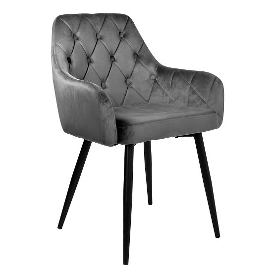 Scaun din catifea ATLANTA VELVET grafit