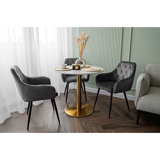 Scaun din catifea ATLANTA VELVET grafit