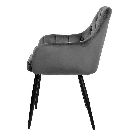 Scaun din catifea ATLANTA VELVET grafit