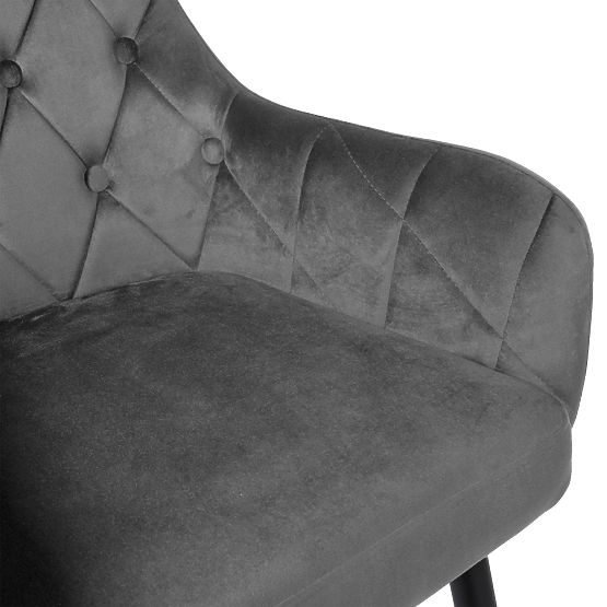 Scaun din catifea ATLANTA VELVET grafit