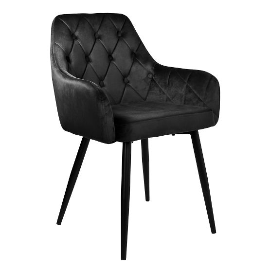 Scaun din catifea ATLANTA VELVET negru
