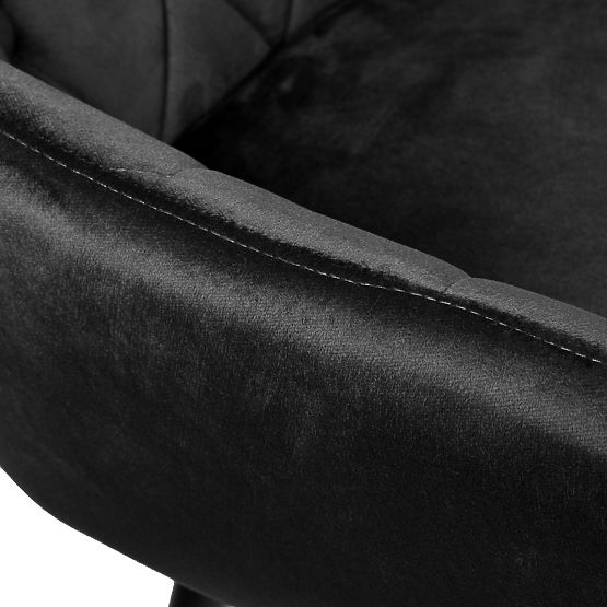 Scaun din catifea ATLANTA VELVET negru