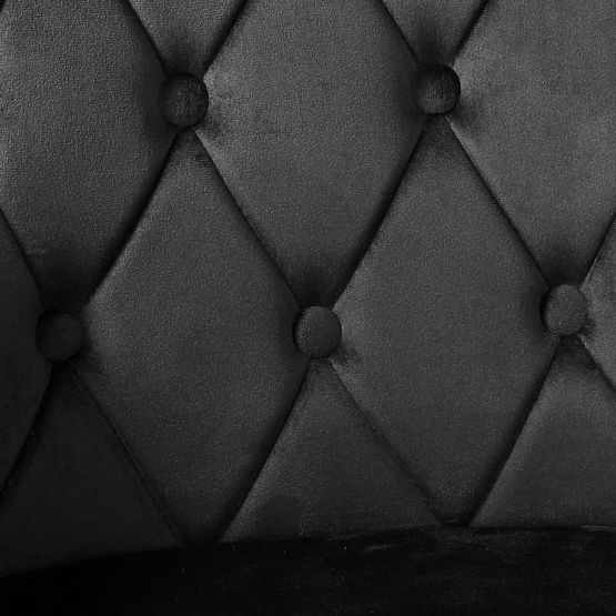 Scaun din catifea ATLANTA VELVET negru
