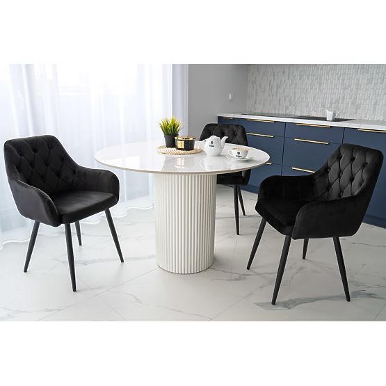 Scaun din catifea ATLANTA VELVET negru
