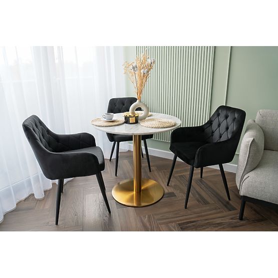 Scaun din catifea ATLANTA VELVET negru