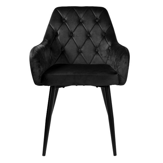 Scaun din catifea ATLANTA VELVET negru