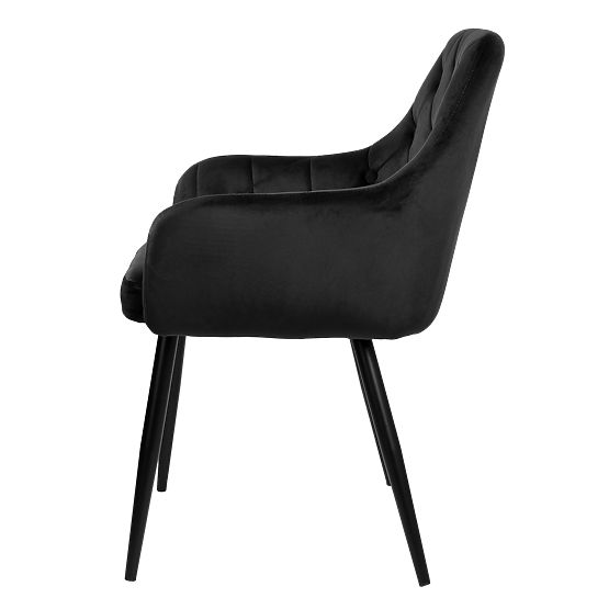 Scaun din catifea ATLANTA VELVET negru