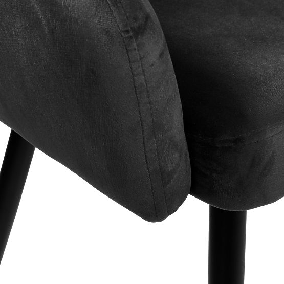 Scaun din catifea ATLANTA VELVET negru