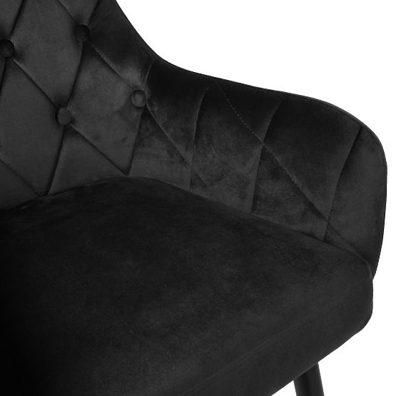 Scaun din catifea ATLANTA VELVET negru