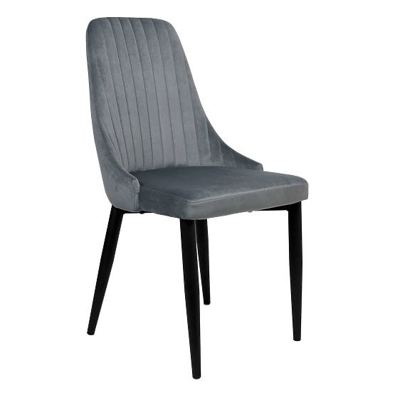 Scaun din catifea LORIENT VELVET grafit