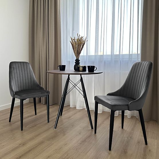 Scaun din catifea LORIENT VELVET grafit