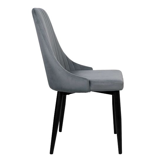 Scaun din catifea LORIENT VELVET grafit