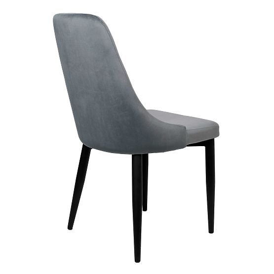 Scaun din catifea LORIENT VELVET grafit