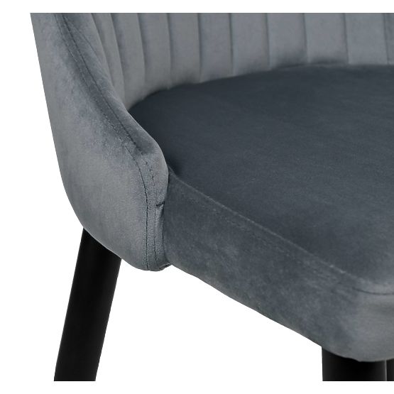 Scaun din catifea LORIENT VELVET grafit