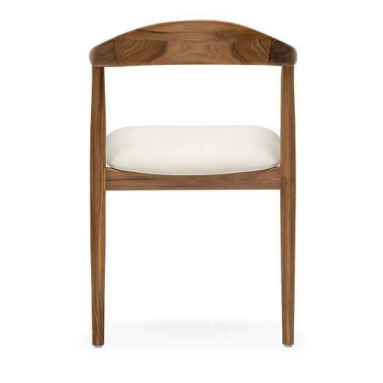 Scaun din lemn Ludvika 2.0, rotunjit, natural/crem
