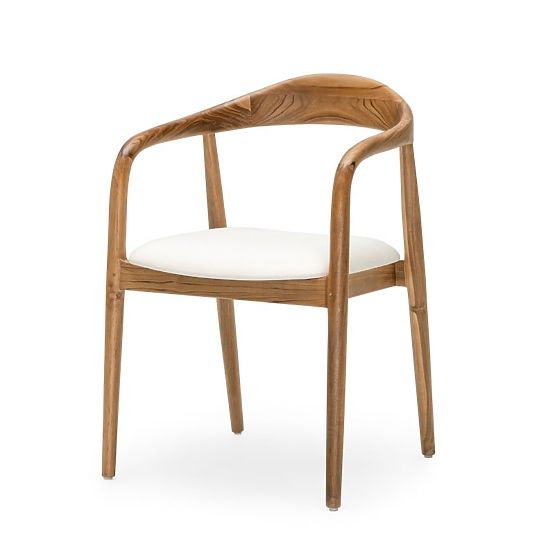 Scaun din lemn Ludvika 2.0, rotunjit, natural/crem