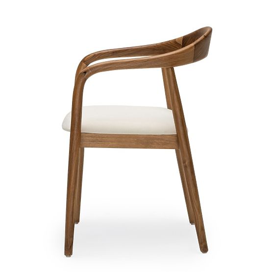 Scaun din lemn Ludvika 2.0, rotunjit, natural/crem