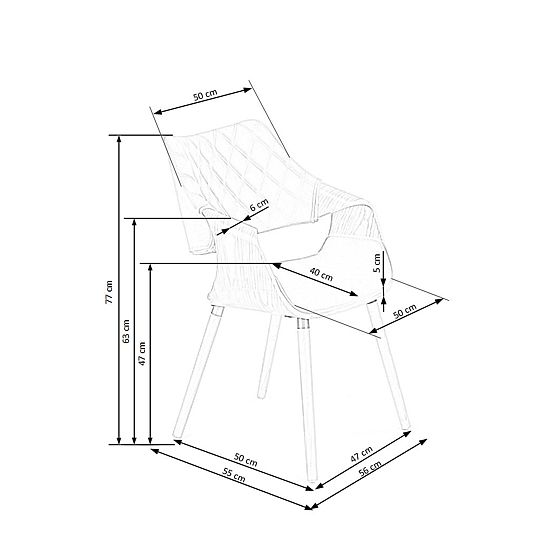Scaun K396 nuc / negru (1p=1buc)