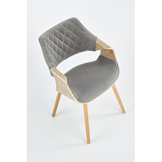 Scaun K396 stejar deschis / gri (1p=1buc)