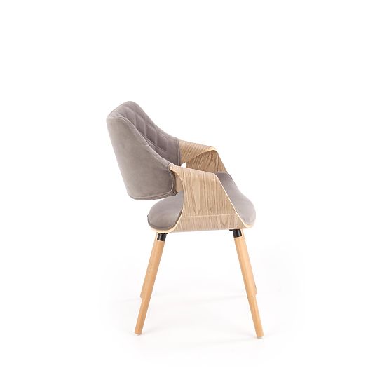 Scaun K396 stejar deschis / gri (1p=1buc)