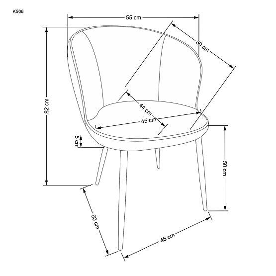Scaun K506 multicolor (1p=2buc)