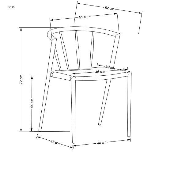 Scaun K515 natural (1p=4buc)