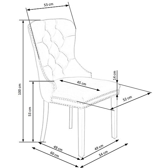 Scaun MIYA negru / tapițerie: bej (1p=2buc)