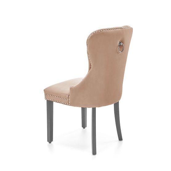 Scaun MIYA negru / tapițerie: bej (1p=2buc)