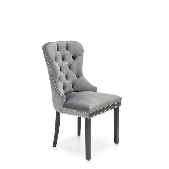 Scaun MIYA negru / tapițerie: gri (1p=2buc)