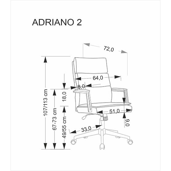 Scaun rotativ ADRIANO 2 negru