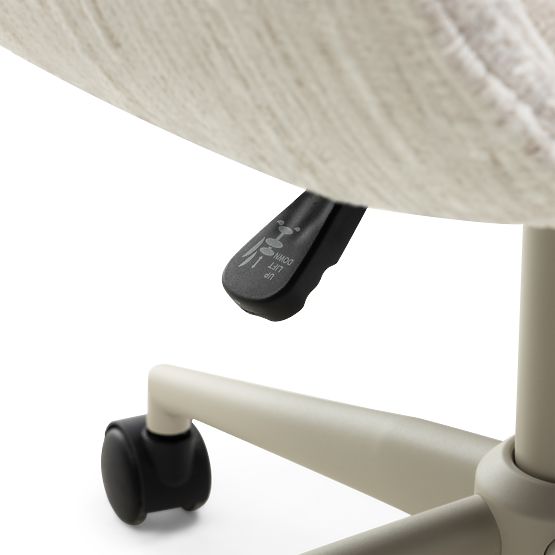 Scaun rotativ Almeria, crem/picioare bej