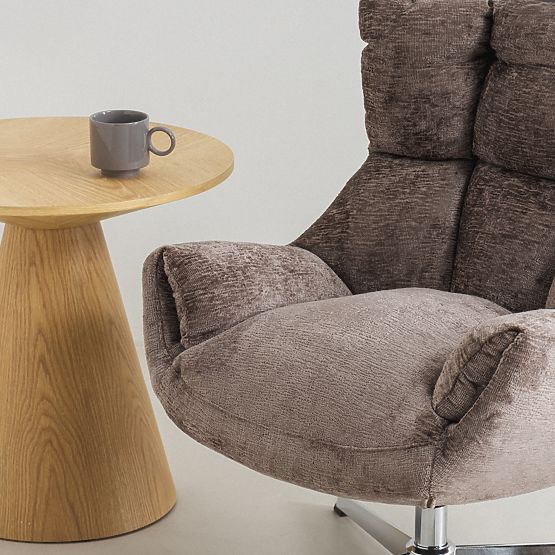 Scaun rotativ Bolzano, gri-maro/picioare cromate